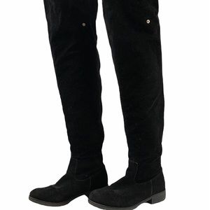LADY GODIVA OVER THE KNEE BOOTS, BLACK, 10
